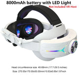 Head Strap  Quest 3 Comfort Sponge VR Headwear Charging Headset with Built-In 8000/6000Mah Batteries for VR Accessories