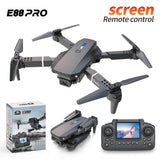Drone 2026 4K HD Dual Camera Wifi FPV RC Foldable Quadcopter Remote with Screen