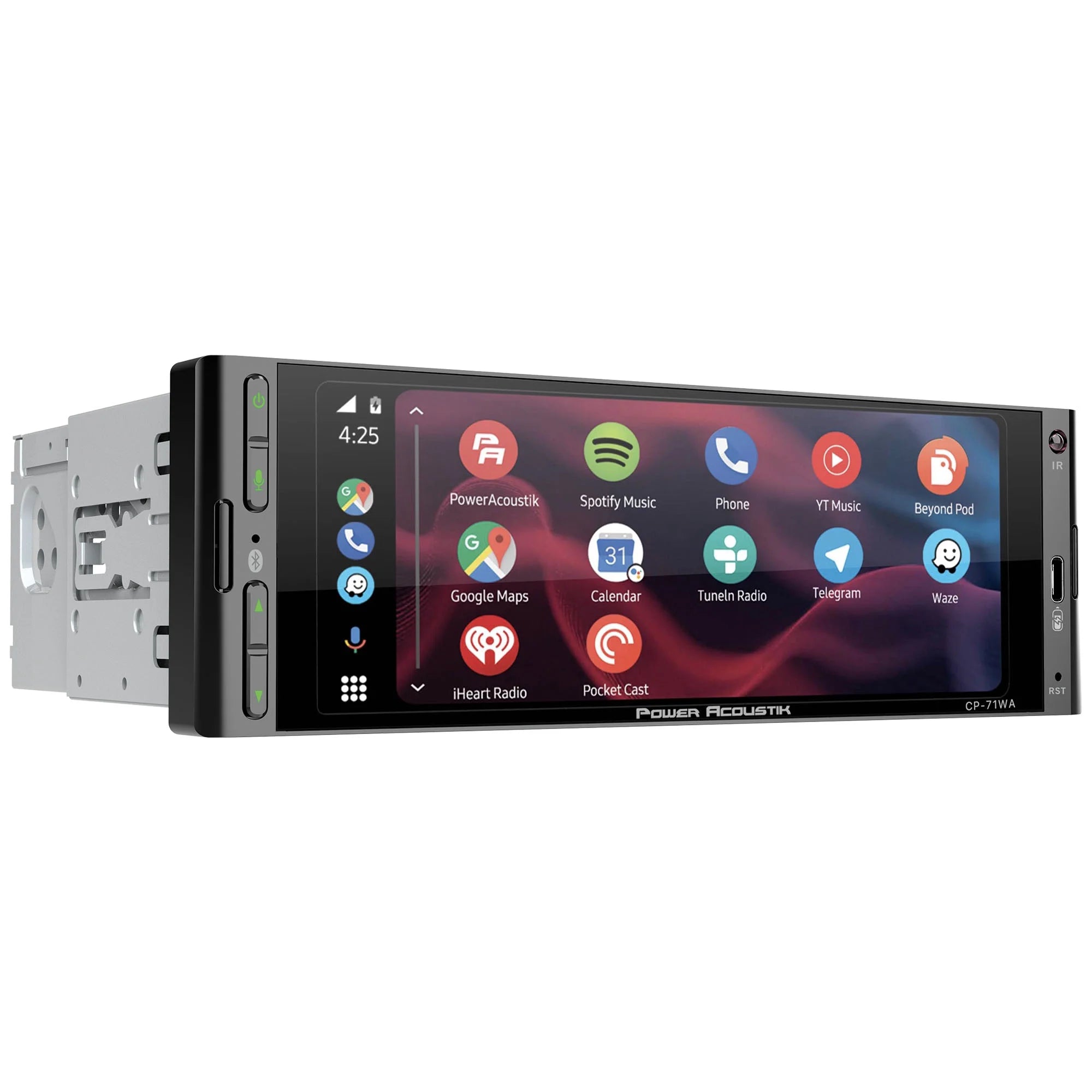 CP-71WA Single DIN 6.5" Color Touchscreen Car Stereo with Bluetooth Connected Apple Carplay + Android Auto