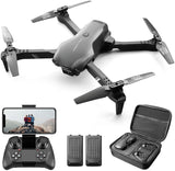 V8 with 1080P HD Camera for Adults and Kids for Adults and Children FPV RC Quadcopter with LED Lights and Optical Flow Sensor, 2 Batteries, Black