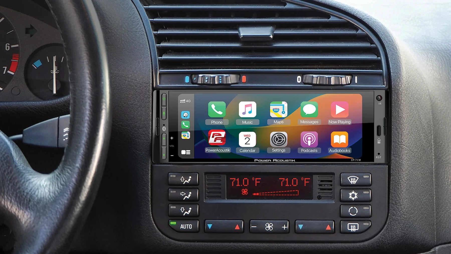 CP-71WA Single DIN 6.5" Color Touchscreen Car Stereo with Bluetooth Connected Apple Carplay + Android Auto