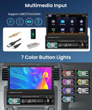Car Stereo Single Din Touchscreen Car Radio with Bluetooth,  7 Inch Electric Flip Out Screen Mirror Link FM Radio AUX- in USB SD TF Card Input EQ Setting MP5 Player + Backup Camera