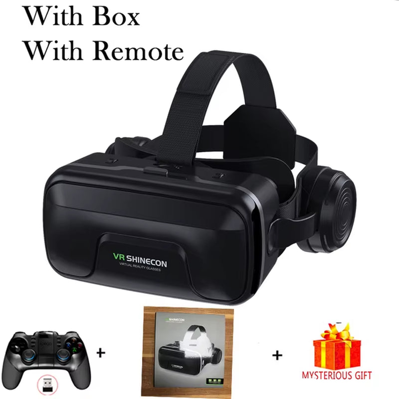 Shinecon Viar 3D Virtual Reality VR Glasses Headset Devices Helmet Lenses Goggles Smart for Smartphones Phone Cell Mobile Games