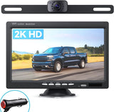 Backup Wired Camera 7'' 1080P Front & Rear View Monitor Back up Camera for Car or Truck IP69 Waterproof Night Vision DIY Grid Lines AY7 Wired Camera