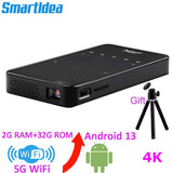 New Mini Projector Portable Smart Android 13 WIFI Video Pico LED DLP Projector Home Theater Full HD 1080P 4K Cinema