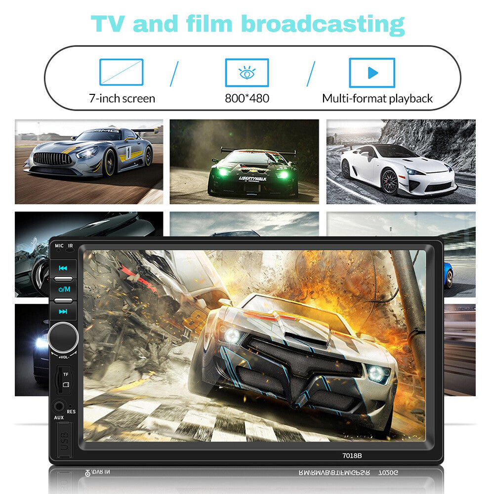 7" Radio Estereo De Pantalla Para Coche Carro Tactil Doble Din Android Bluetooth