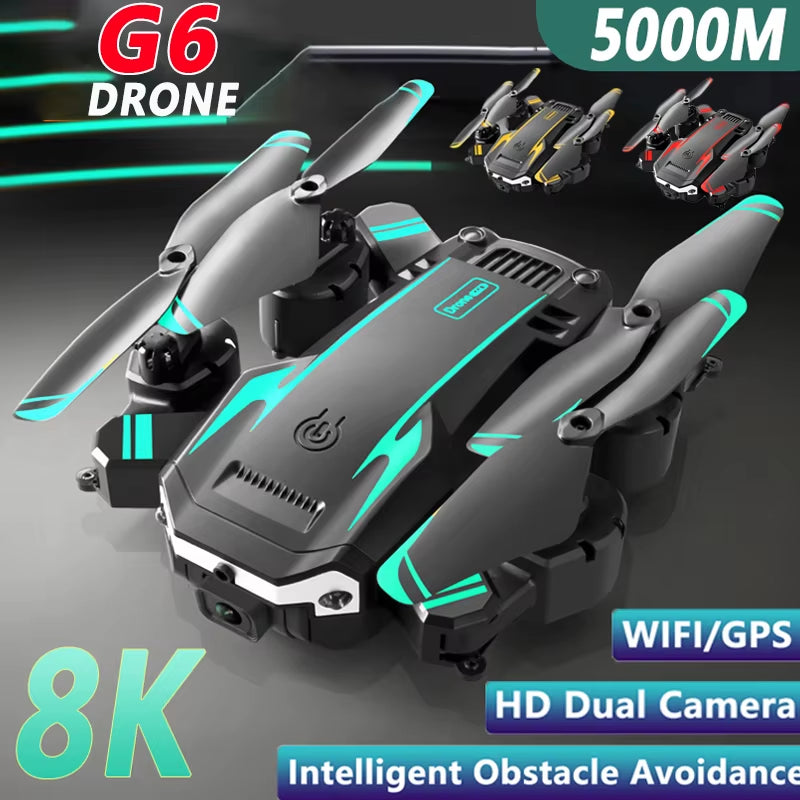 G6 PRO Drone 8K 5G GPS Drone Professional HD Aerial Photography Obstacle Avoidance Drone Four-Rotor Helicopter RC Distance 5000M