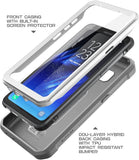 Unicorn Beetle Pro Series Case Designed for Samsung Galaxy S8 Active 2017 Release，Full-Body Rugged Holster Case with Built-In Screen Protector (White/Gray)