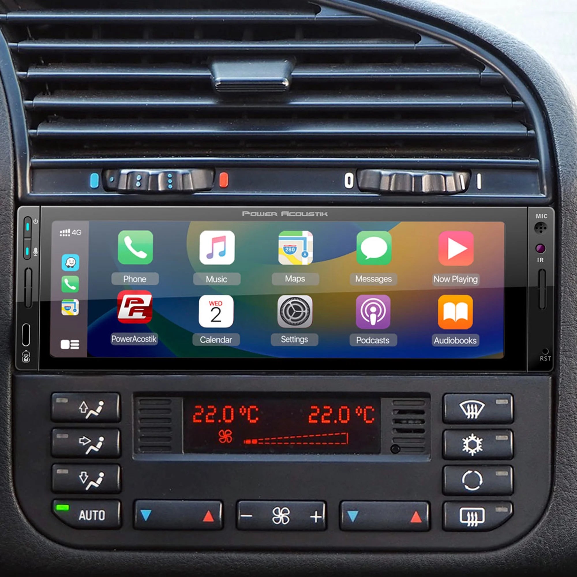 CP-71WA Single DIN 6.5" Color Touchscreen Car Stereo with Bluetooth Connected Apple Carplay + Android Auto