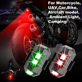 Universal LED Strobe Lights Motorcycle/Bike/Aircraft/Drone anti Collision Warning Light Night Flying Blinking Signal Indicator