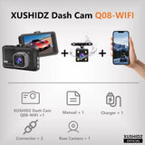 Q08 1080P Dash Camera with G-Sensor 170 Degree Wide Angle Lens Dashcam Vehicle Recorder Super Night Vision Dvr