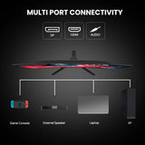 24" 200Hz Gaming Monitor,Ips Panel,Fhd Computer Monitor, Built-In Speakers, 120% Srgb, Freesync, Black