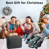Drone with Camera for Adults Kids 1080P 8K HD Dual Camera Remote Control Drone RC Aircraft Quadcopter W/ 3 Batteries for Long Flight Mini Foldable Drone for Beginners Toys Gifts for Boys Girls