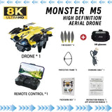 M5 Drone Professional 8K GPS Three Camera 360° Obstacle Avoidance Photography Optical Flow Positioning Brushless Quadcopte Gifts
