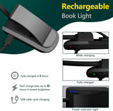Book Light Rechargeable, Clip-On LED Reading Light for Books, Luminolite Eye-Care Book Light for Reading in Bed, Reading Lamp for Ereader/Laptop, Gifts for Book Lovers,Bookworms,Kids(Black)