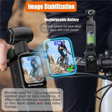 5K Mini Camera Anti-Shake Sport Cam with Face Detection Automatic Rotating Lens Vlogging Body Camera with Rotatable Touch Screen
