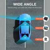 Dash Cam Front and Rear Dash Cam 4 Inch Dashboard Full 170° Wide Angle Backup with Night Vision G-Sensor Parking Monitor Loop Recording Motion Detection