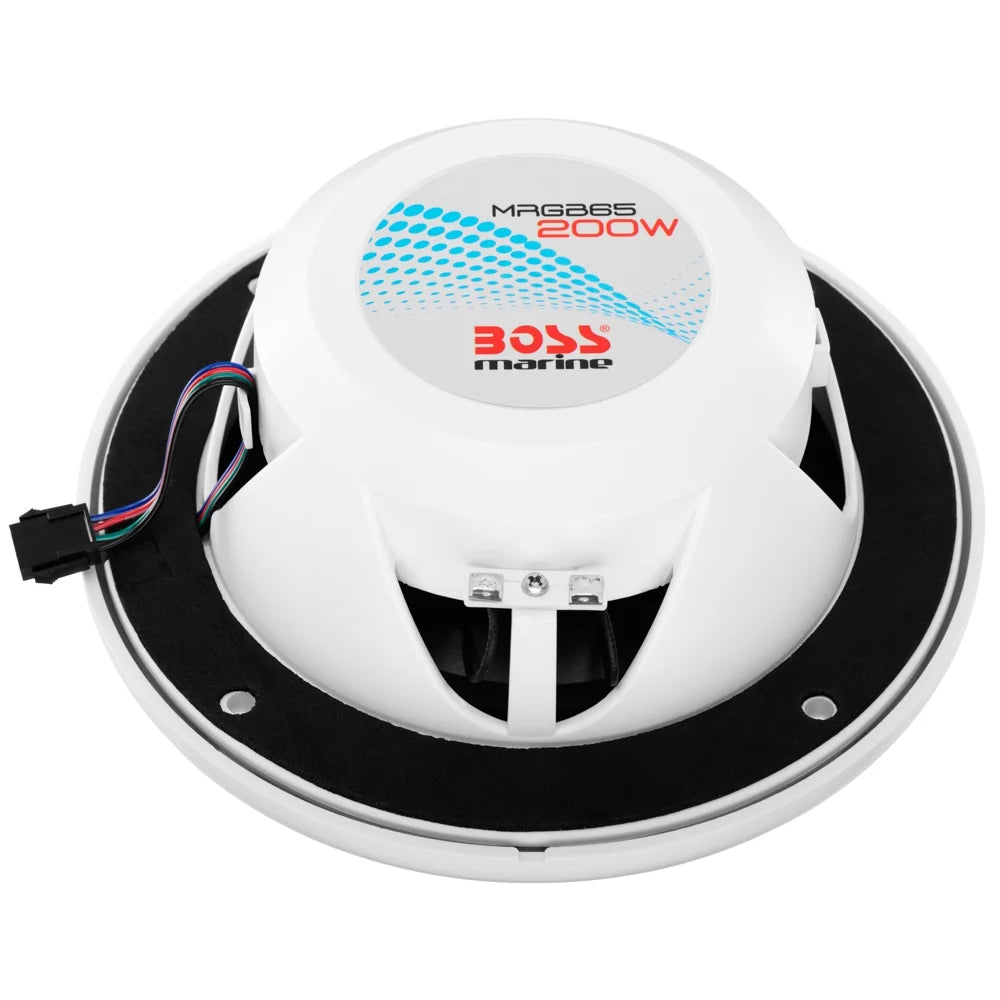 Boss Audio 6.5" MRGB65 Speakers W/Rgb Lighting - White - 200W