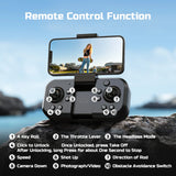 S5S Foldable Drones with Camera for Kids and Adults, Brushless Motor, 2 Batteries, Black