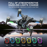 Mini Drone for Kids 8-12, CS15 Foldable Drones with HD Camera, Headless Mode, LED Lights, 2 Batteries, Black