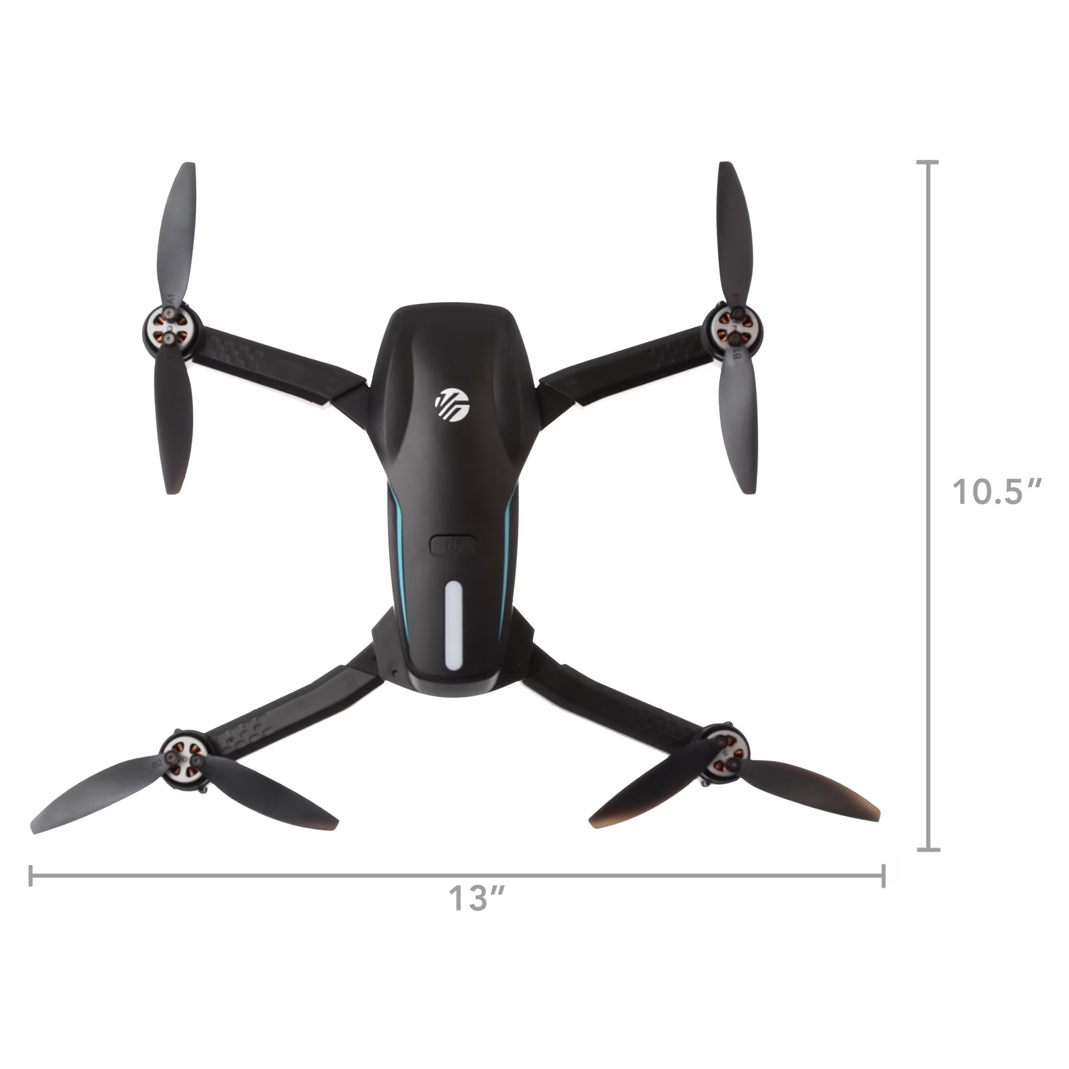 Sky Flow 4K Aerial Camera Drone Image Stabilization & Carrying Case, Black