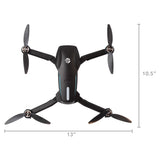 Sky Flow 4K Aerial Camera Drone Image Stabilization & Carrying Case, Black