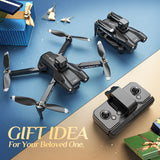DEERC D75 GPS Drone with 4K Camera for Adults, Brushless Motor, Auto Return Home, 2 Batteries, Black