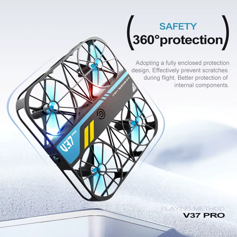V37 Pro Mini Drone with Camera 4K HD Wifi FPV Drone Pocket Remote Control Helicopter Quadcopter Christmas Gift for Kids