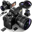 48MP Digital Cameras for Photography with Wifi & App Control,4K Autofocus Vlogging Camera , Anti-Shake, Dual Batteries