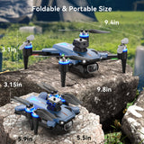 RC Drone with 4K Camera for Adults Kids, Brushless Mini Drone with Headless Mode, RC Quadcopter with Colorful LED Light, 2 Batteries for Beginners