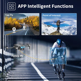 GPS Drone F194 with Camera for Adults 4K ,  Foldable Drone for Beginners with Auto Return Home, Optical Flow Positioning, Follow Me, Brushless Motor, 2 Batteries