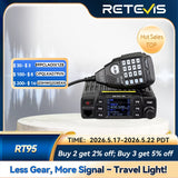 RT95 Mobile Ham Radio Two-Way Car Radio VHF UHF Dual Band Mobile Radio Station Transceiver Base Station for Camping