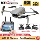 017 3-Axis Gimbal Drone 4K Camera GPS Dron Touch Screen Remote 10KM Image Transmitting 5G Wifi FPV Foldable Quadcopter New