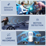 Dash Cam Front and Rear Dash Cam 4 Inch Dashboard Full 170° Wide Angle Backup with Night Vision G-Sensor Parking Monitor Loop Recording Motion Detection