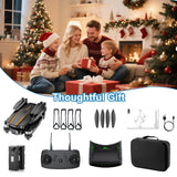 Drone with 4K Camera VR, FPV Drone Quadcopter with Brushless Motor, Headless Mode, Optical Flow, Altitude Hold, Foldable Mini Drone for Adults/Kids, Black