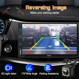 Car Stereo Compatible with Apple Carplay & Android Auto,  7 Inch Double Din Car Stereo with Bluetooth and Backup Camera, Touch Screen Car Radio with AM/FM, Voice Control, Mirror Link, A/V Input