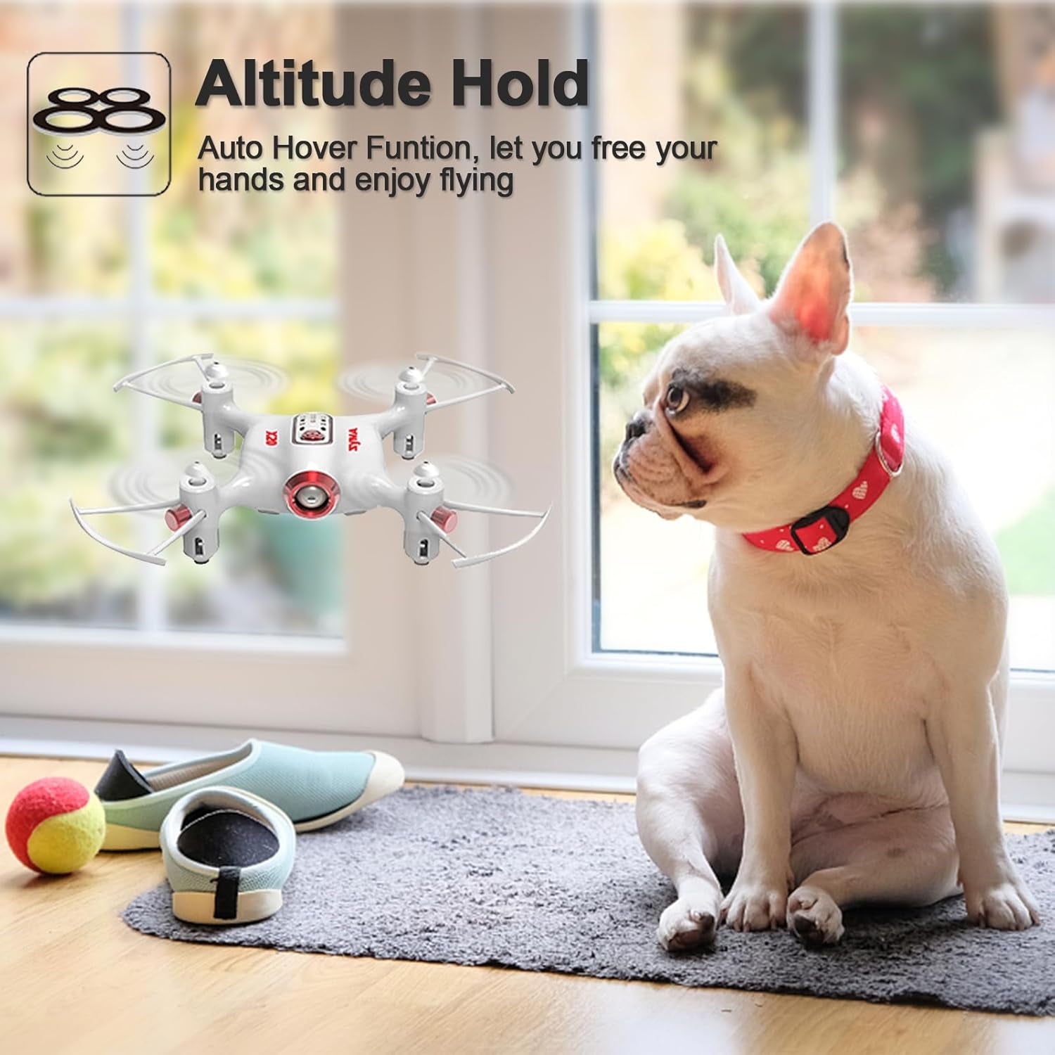 X20 Mini Drone RC Nano Quadcopter with Auto Hovering 3D Flip(White)