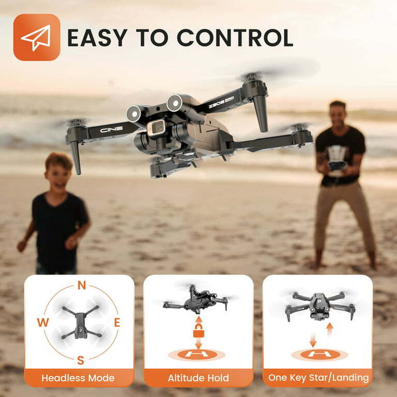 Deerc D96 4K HD Dual Camera RC Drone FPV Foldable Quadcopter Smart Obstacle Usa