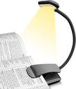 Book Light Rechargeable, Clip-On LED Reading Light for Books, Luminolite Eye-Care Book Light for Reading in Bed, Reading Lamp for Ereader/Laptop, Gifts for Book Lovers,Bookworms,Kids(Black)