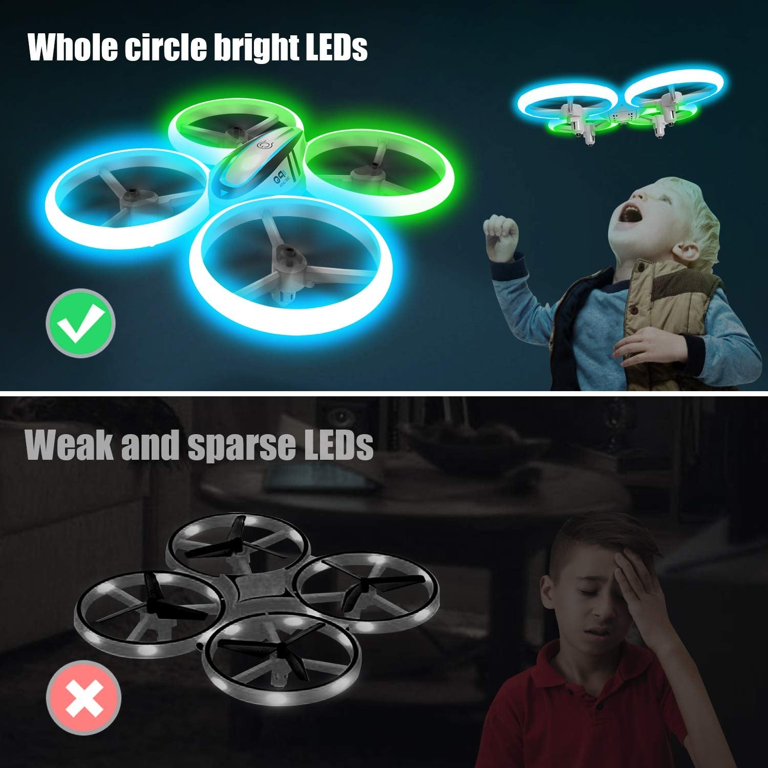 Q9S Drones for Kids,Rc Drone with Altitude Hold and Headless Mode,Quadcopte