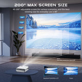Official Licensed Google TV Smart Projector, 4K Projector with Wifi & Bluetooth, Dolby Sound, Auto Focus & Keystone, Built-In Streaming Apps, 400 ANSI Movie Projector for Indoor & Outdoor