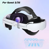 Head Strap 10000Mah Battery for Meta Quest 3/Quest 3S VR Headset Elite Strap Replacement Improve Comfort PD18W Fast Charging