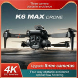 2024 New RC Drone with 4K Ultra HD Triple Camera, Wifi FPV Foldable Quadcopter +4 Battery,