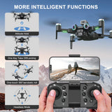 Mini Drone for Kids 8-12, CS15 Foldable Drones with HD Camera, Headless Mode, LED Lights, 2 Batteries, Black