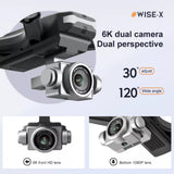 V14 Professional Drone 6K HD Dual Camera Wifi FPV Portable RC Quadcopter 2 Battery,Drones Suitable for Adults & Beginners.Logistics Is Randomly Sent by Ups,Usps,Self-Pickup.