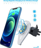 Magnetic Wireless Car Charger, Fast Wireless Car Charger Phone Mount,15W Auto-Clamping Air Vent Holder,For Iphone 13/13 Pro/13Pro Max/13 Mini/12/12 Pro/12 Pro Max/12 Mini