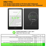 Case for 6.8" Kindle Paperwhite (Model No. M2L3EK / M2L4EK), Premium Lightweight PU Leather Protective Cover, Smart Case with Auto Wake/Sleep