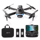 Contixo F19 Arvo Foldable Drone with 1080P HD Camera, FPV, Obstacle Avoidance, 2 Batteries, Brushless Motors & LED Lights – Black