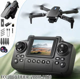 Drone with Camera for Beginners, Remote Control Quadcopter with Screen Display, Altitude Hold Headless Mode, Foldable RC Drone with Carrying Case, HD Aerial Photography(Black)