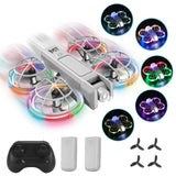 Mini Drone for Kids, Beginner-Friendly Quadcopter with 20 Colorful LED Light Modes, 3D Flips, Headless Mode, Propeller Guards, 2 Rechargeable Batteries